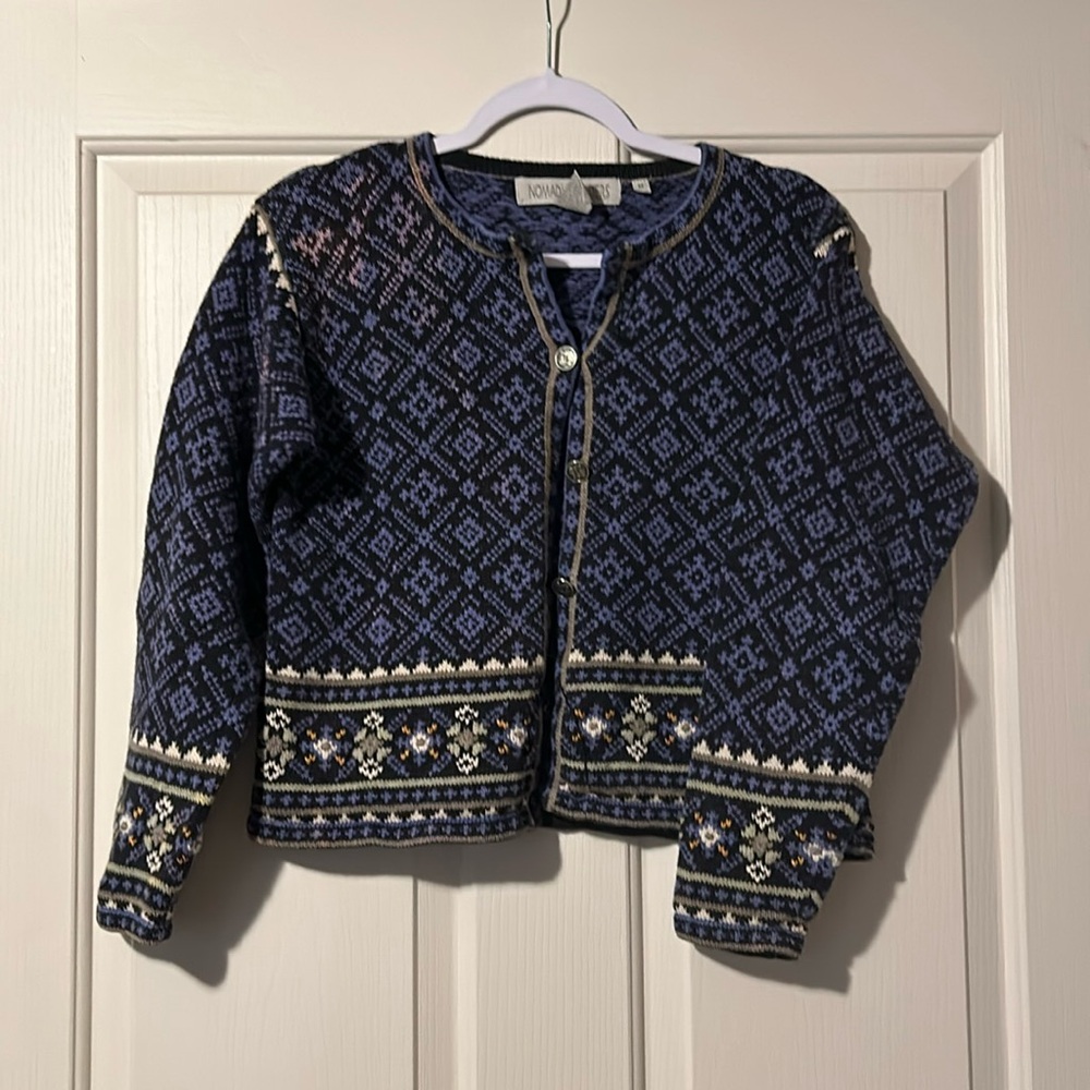 Nomadic Traders cardigan - medium - blue